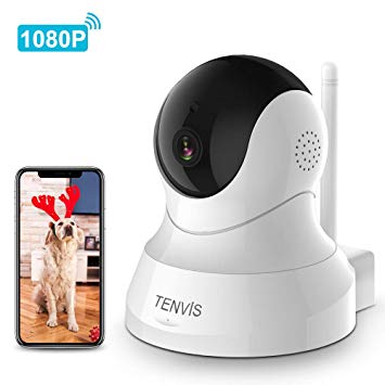 Pet Camera - TENVIS 1080P FHD Wireless Security Camera, Pet Monitor Camera with Night Vision, 2-Way Audio, App, Indoor Surveillance Camera Baby Monitor for Phone