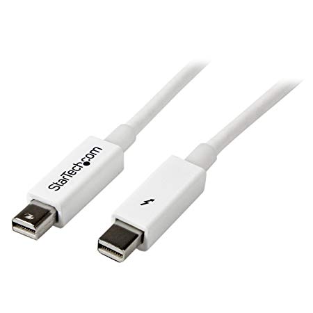 StarTech.com TBOLTMM50CMW Thunderbolt Cable Cord M/M to Cable for Apple iMac, MacBook Pro (0.5m, White)