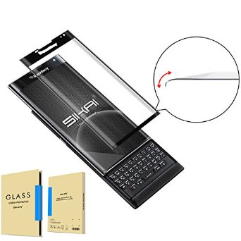 SIKAI® Patent 3D Full coverage Tempered GLASS screen protector for Blackberry Priv screen protector CURVY glass screen protector 9H Anti-scratch Anti-explosion (BB priv screen protector * 1pc)