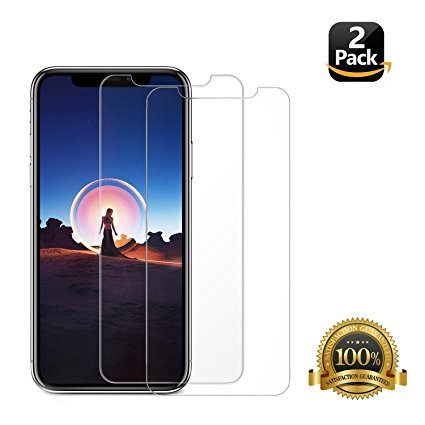 iPhone X Screen Protector, Vickro iPhone X Clear 9H Hardness 0.3mm Tempered Glass Screen Protectors [ Case Friendly ] For Apple iPhoneX /10 phone 2017