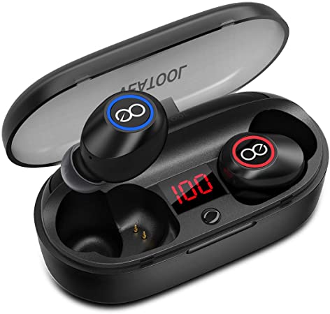 Wireless Earbuds, [2020 Upgraded] VEATOOL Bluetooth Headphones 5.0 with Charging Case, Mini in Ear Earphones Premium Stereo Sound Ear Buds, Built-in Mic,for Android iPhone