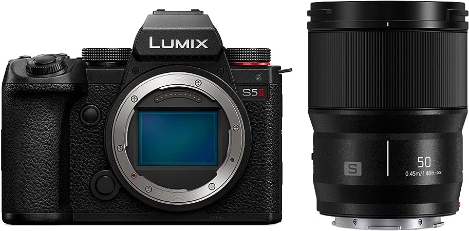 Panasonic LUMIX S5II Mirrorless Camera (DC-S5M2BODY) with LUMIX S Series 50mm F1.8 Lens (S-S50)