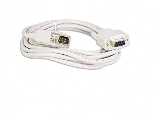 YCS Basics 10 Foot DB9 9 Pin Serial / RS232 Male / Female Extension Cable