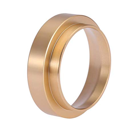 Espresso Dosing Funnel Aluminum Coffee Dosing Ring Replacement-for 58mm Portafilters ((Gold))