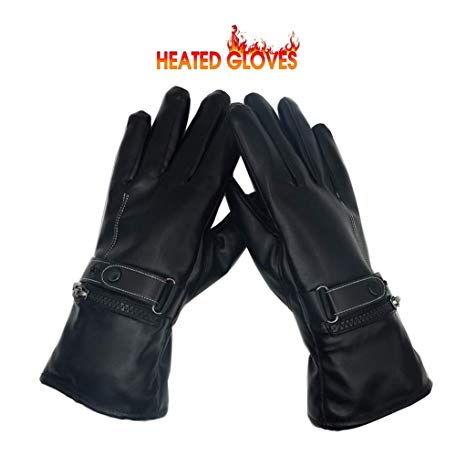 Rechargeable Battery Heated Gloves for Men Women AWOEZ 7.4V Electric Thermal Gloves Hand Warmer for Outdoor Walking Driving Motorcycle Cycling