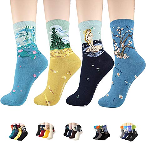OKIE OKIE Best Selling Womens Socks Gift - Animal Cat Dog Art Animation Character | Christmas Gifts for Socks Women