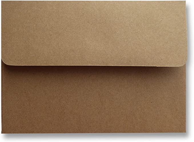 Kraft Grocery Bag Brown 25 Pack 78lb A6 (4-3/4 x 6-1/2) Envelopes for 4 X 6 Invitations Announcements Showers Weddings from The Envelope Gallery