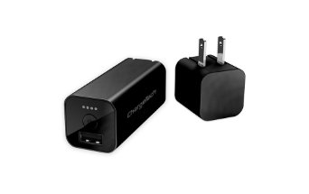ChargeTech - BLACK Mini 2 in 1 Portable External Power Bank Charger 3000mAh with QuickCharge Technology for all USB Devices iPhone Samsung HTC and More