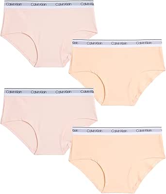 Calvin Klein Girls' Stretch Cotton Hipster Briefs (4 Pack)