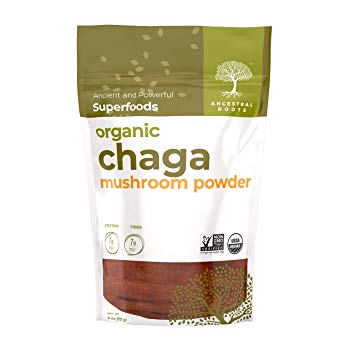 Ancestral Roots Organic Chaga Mushroom Powder - 100% Pure, USDA Certified Organic Chaga Mushroom Powder – 4oz