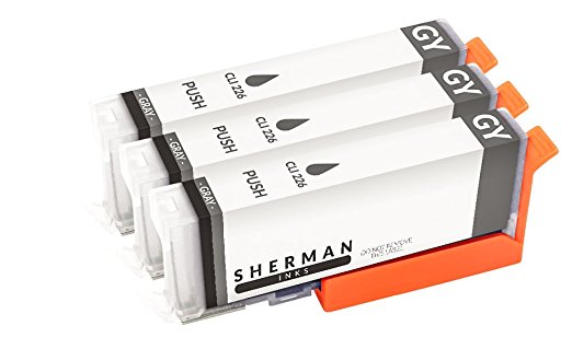 Sherman Inks High Capacity 3 Pack Gray CLI-226 CLI226 Ink Cartridge Compatible Ink Cartridges Printer PIXMA iP4920 iX6520 MG5120 MG5220 s MG5320 MG6120 MG6220 MG8120 MG8120B MG8220 MX712 MX882 MX892