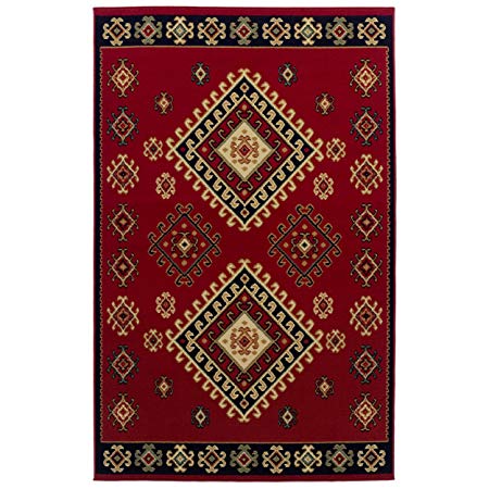 Superior Southwestern Santa Fe Area Rug, 3' x 5', Red