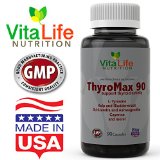 1 Thyroid Support Supplements - Powerful Formula Blend with Ashwagandha Root Selenium Vitamin B12 Magnesium Iodine Zinc and More - Maintain Your Energy At Optimum Level