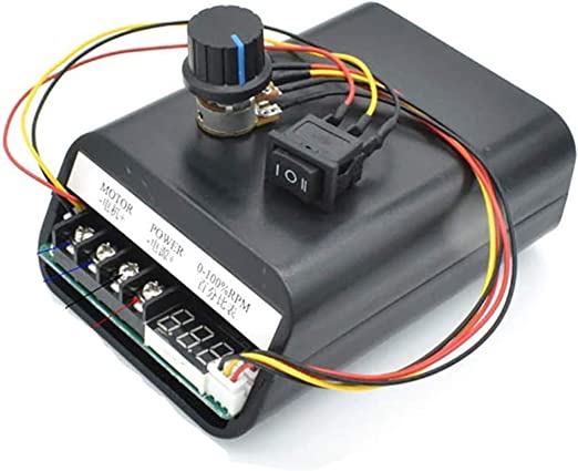 ICQUANZX DC Brush Motor Speed Controller DC10-55V Forward Reverse with Digital Display&Fan Inside 40A-60A