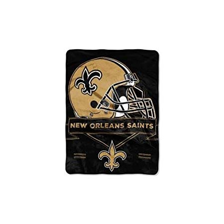 NFL New Orleans Saints "Prestige" Raschel Throw Blanket, 60" x 80"