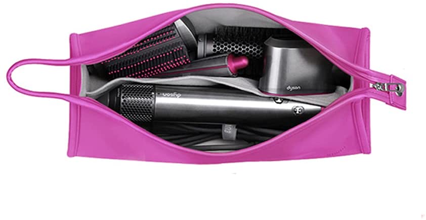 BUBM Travel Storage Bag Compatible with Dyson Airwrap Styler, Portable Travel Organizer for Airwrap Styler and Attachments,Rose