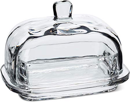 Abbott Collection Home 27-Continental Large Rectangle Covered Butter Dish, Clear