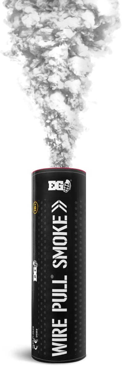 Enola Gaye WP40 Smoke Grenade: Wire Pull® Coloured Smoke Flare Bomb Ideal for Weddings ~ Gender Reveal ~ Photography ~ Special Effects (White)