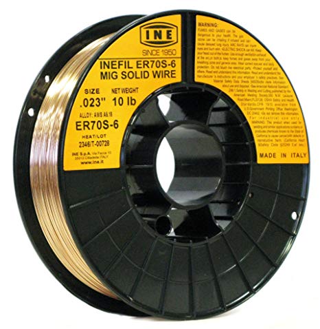 INEFIL ER70S-6 .023-Inch on 10-Pound Spool Carbon Steel Mig Solid Welding Wire