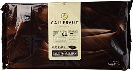 Callebaut Chocolate Block Semisweet 54.5% cocoa 5 kilo / 11 lbs