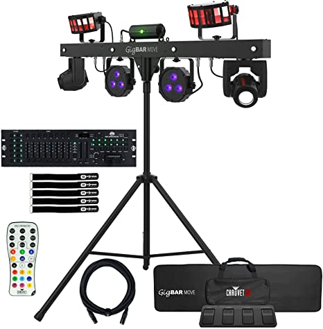 Chauvet DJ GigBar Move 5-in-1 Ultimate Effect Light System with American DJ DMX Controller Package