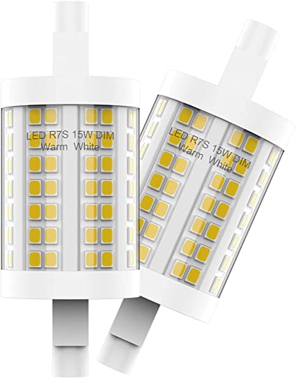 Familite R7s LED Bulb 15W 78mm Dimmable Warm White 3000k 100W Halogen Equivalent, Pack of 2