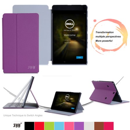 Dell Venue 8 70007840 Case Cover FYY Ultra Slim Magnetic Smart Cover Folio Case for Dell Venue 8 7000 Series 7840 84 Display 2015 Version The worlds thinnest tablet Android Tablet Purple