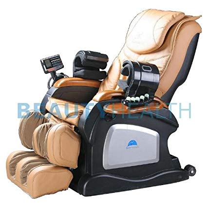 Authentic Beautyhealth Forever Rest Luxury Massage Chair *body scan*(NOW W/HEAT ON BACK AND FEET)IN BEIGE CARAMEL