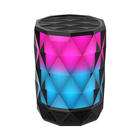Portable Bluetooth Speakers With Lights, SHAVA Diamond Wireless LED speaker with auto color changing, Speakerphone with TWS feature for Bluetooth Speakers Light Up, great for party, gifts and presents