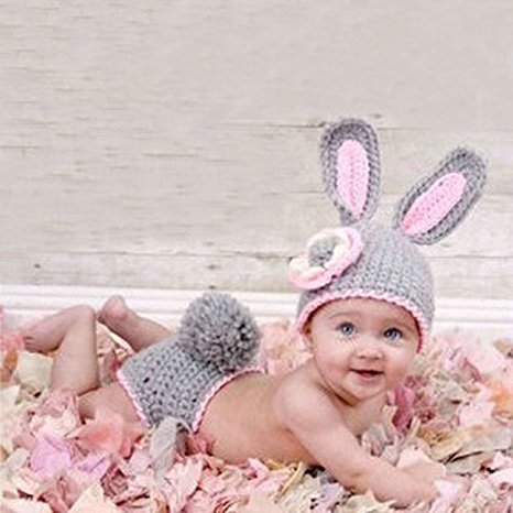 Lookatool Baby Girls Boy Newborn 0-9 Month Knit Crochet Minnie Clothes Photo Prop Outfits