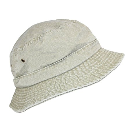 Dorfman Pacific Cotton Packable Summer Travel Bucket Hat