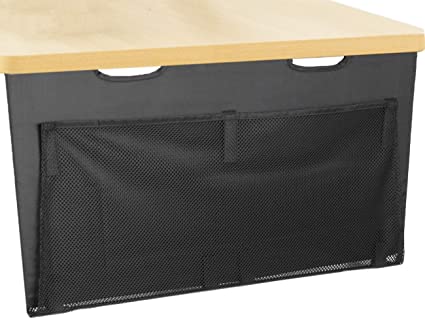 VIVO Black 30 inch Under Desk Privacy and Cable Management Organizer Sleeve, Wire Hider Kit Panel System, DESK-SKIRT-30