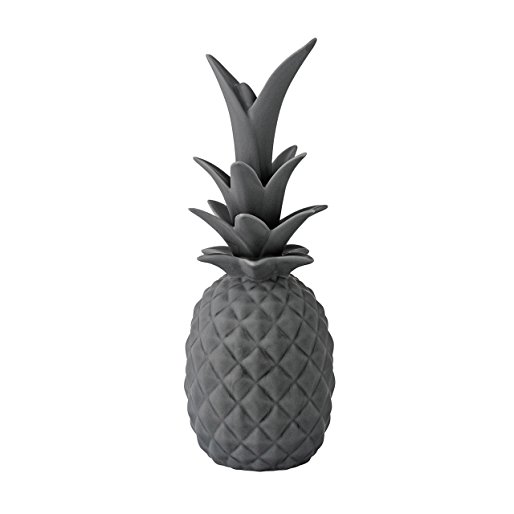 Matte Grey Ceramic Pineapple