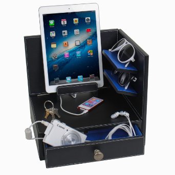 G.U.S. "City Pop" Corner Multi-Device Charging and Sunglass Station with Drawer