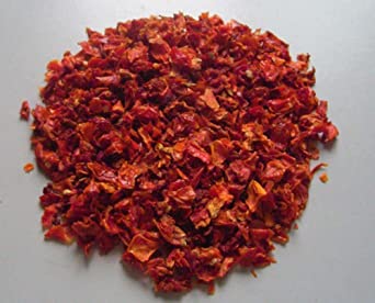 Red Bell Pepper Flakes - 1/2 Pound ( 8 Ounces ) - 3/8 Inch Size Dehydrated Vegetables by Denver Spice