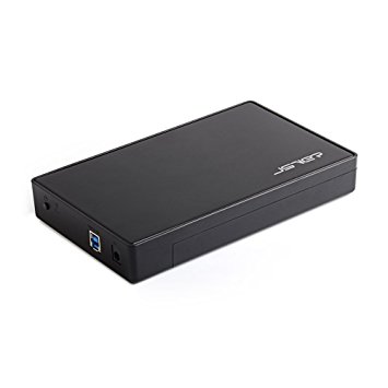 JSVER Tool Free 3.5 Inch External Hard Disk Drive Enclosure USB 3.0 to SATA HDD Enclosure , SATA III and UASP Support