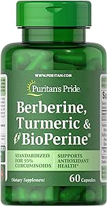 Puritan's Pride Berberine, Turmeric, & Bioperine, Berberine, Turmeric, & Bioperine