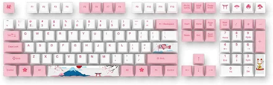 EPOMAKER AKKO World Tour-Tokyo 114 Keys OEM Cherry Profile Thermal Sublimation PBT Keycaps Set for Mechanical Keyboard(AKKO World TOUR-114)