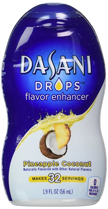 Dasani Drops Water Flavor Enhancer Pineapple Coconut 1.9 Fl Oz (Pack of 3)