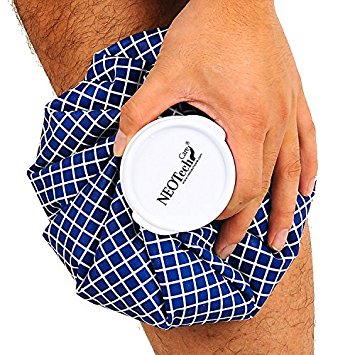 NEOtech Care Ice Bag for injuries & reduce swelling, Cold Pack screw top lid, 5 inch diameter size, blue color