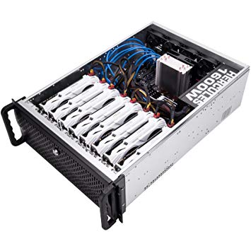 Rosewill Bitcoin Case, Server Chassis, Server Case, Rackmount Case for Bitcoin Mining; 4U Metal Rackmount Bitcoin for 8 GPU; Solution for Building a Mining Rig, Ethereum ETH, Bitcoin BTC, Litecoin