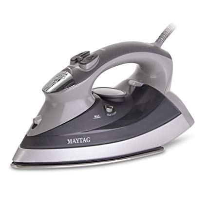 Maytag M400 Speed Heat Steam Iron & Vertical Steamer with Stainless Steel Sole Plate, Self Cleaning Function   Thermostat Dial
