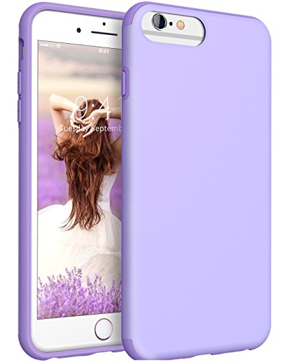 BENTOBEN iPhone 6 Plus Case, iPhone 6S Plus Case (5.5 inch) Ultra Slim Protective Phone Case, Dual Layer Hybrid Hard PC Soft TPU Rugged Shockproof iPhone Case for Men, Women, Girls, Light Purple