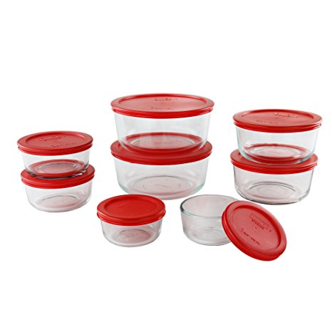 Pyrex 1126079 16 Piece Simply Store Nesting Storage Set, Clear