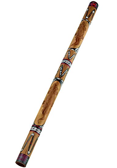 Meinl Percussion DDG1-BR 47" Bamboo Didgeridoo with Hand Painted Native Design, Brown (VIDEO)