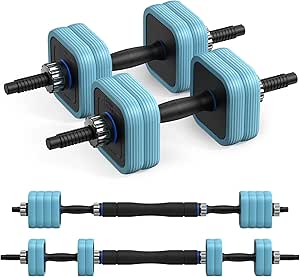 MERACHN Adjustable Dumbbells, 22/35/44/66/88lbs Free Weight Set with Connector, 3 in1 Hand Weights Dumbbells Set Used as Dumbbell, Barbell, Push up Stand, Fitness Exercises for Home Gym Women/Men