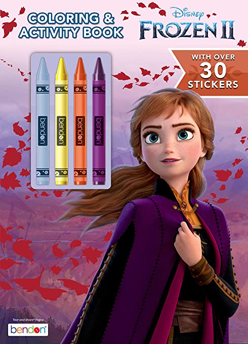 Disney Frozen 2 48-Page Coloring and Activity Book with 4 Crayons and 30 Stickers 45846