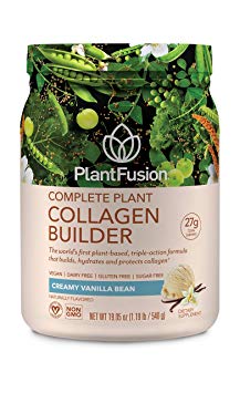 PlantFusion Collagen Builder | Complete Plant Based Peptides Protein Powder | Vegan Collagen Supplement for Collagen Building, Skin Hydration, Joint Support & Healthy Hair, Gluten-Free, Non-GMO