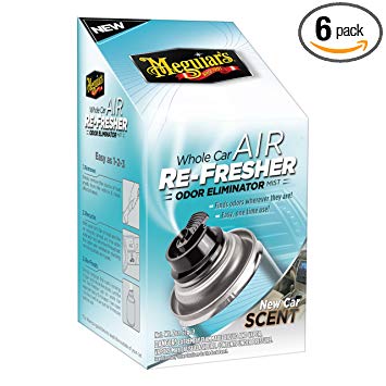 Meguiar's Whole Car Air Re-Fresher Odor Eliminator Mist – New Car Scent – G16402, 2 oz