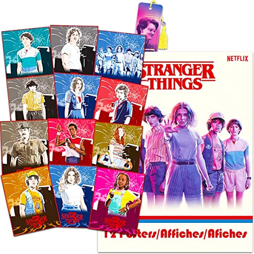 Stranger Things Poster Book Super Set ~ Bundle Includes 12 Posters Featuring Eleven, Dustin, Mike, Will, and More with Bookmark (Stranger Things Room Decor)